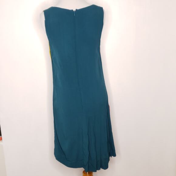 Anthropologie HD in Paris Jules Colorblock Shift Drop Waist Flapper Teal Women 4 - Picture 4 of 12